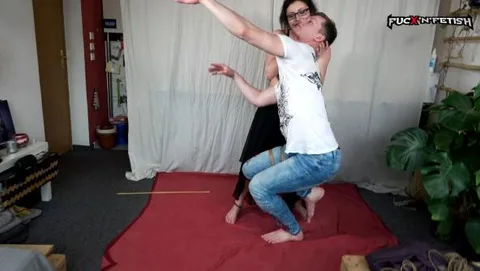 Afsana Humiliates Johnny - Spanking, Bondage - FEMDom still 2