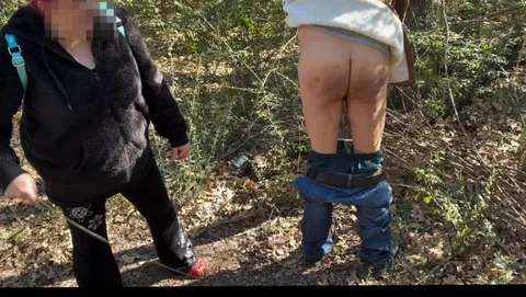 AL and KayKay switched in the woods