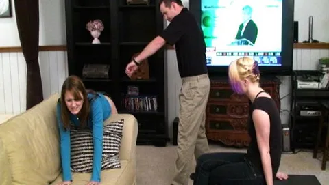 Allison and Abigail are Spanked and Strapped by Michael still 5