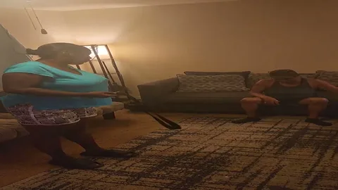 Auntie gets a hard spanking in the living room still 2