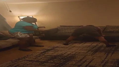 Auntie gets a hard spanking in the living room still 3