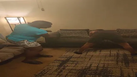 Auntie gets a hard spanking in the living room still 4