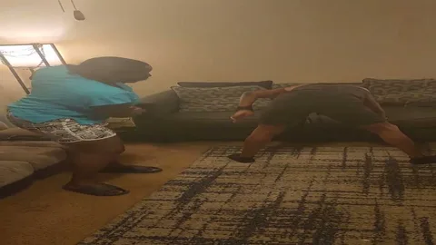 Auntie gets a hard spanking in the living room still 5