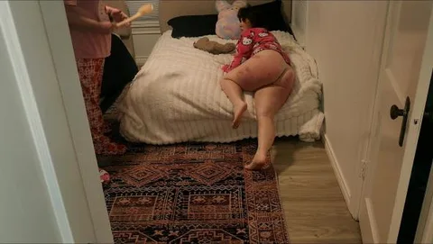 Bathbrush Bedtime Spanking still 1