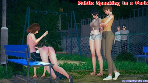[CG Animation] #60 Public Spanking in a Park still 1