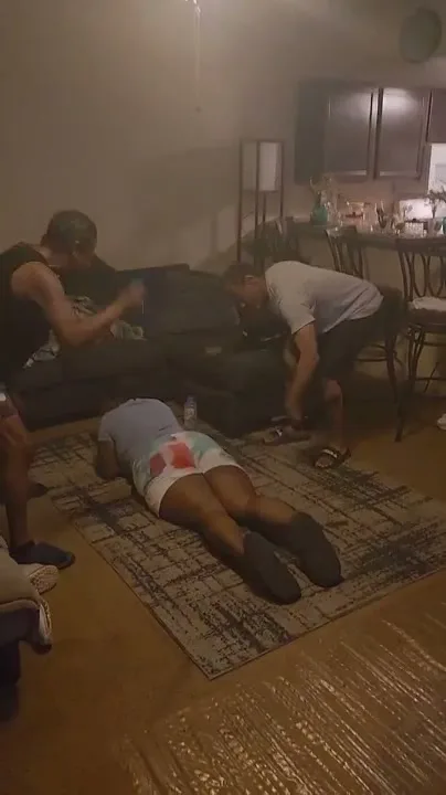 Chick gets spanked by her grandparents for being bad still 4