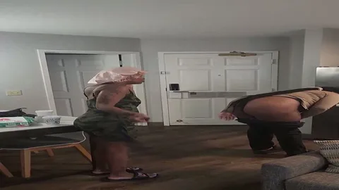 Chick gets spanked in the kitchen still 4