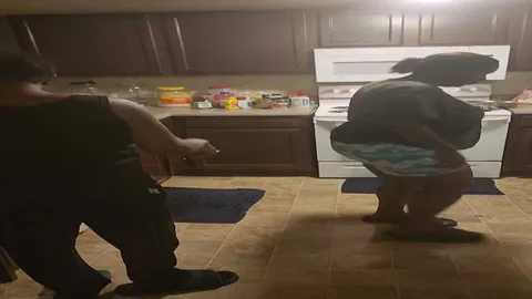 Chila gets soanked on the kitchen floor still 1
