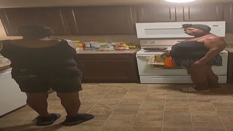 Granny gets spanked in the kitchen for being bad still 1