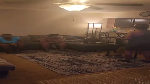 Granny spanks both facing the couch still 1