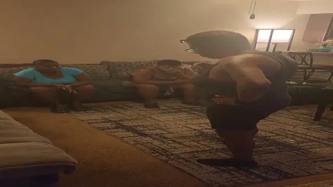 Granny spanks both facing the couch still 2