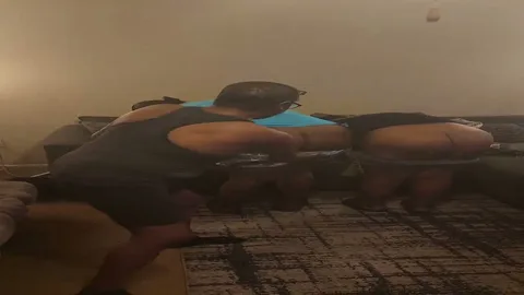 Granny spanks both facing the couch still 5