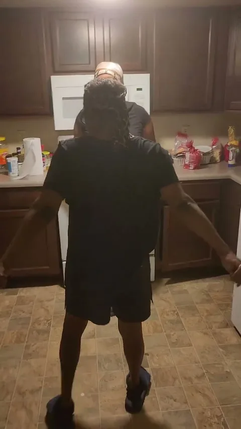 Granny spanks chick with switch in kitchen still 3