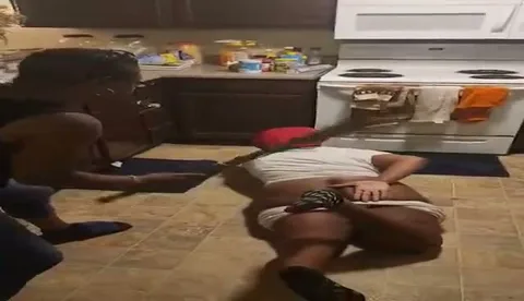 Granny whips tila with a switch still 3