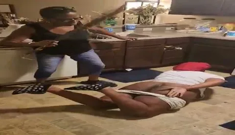 Granny whips tila with a switch still 4