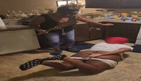 Granny whips tila with a switch still 5