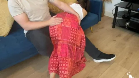 Gypsy Skirt Spanking II - Another opportunity for Kinia to take a spanking over her brand new Gypsy Skirt still 3