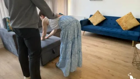 Gypsy Skirt Spanking - Kinia has bought a new skirt and wanted to show it off. She is soon experiencing and hand spanking and then the cane still 1