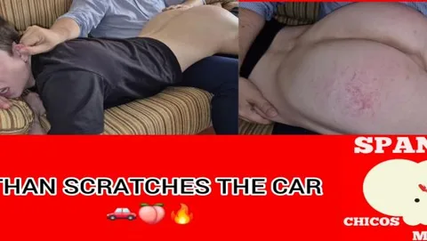 ITHAN SCRATCHES THE CAR