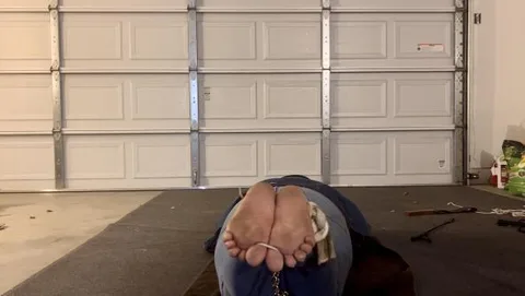 Lucy Dirty Soles Punished In Garage still 1