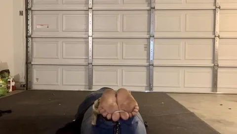 Lucy Dirty Soles Punished In Garage still 2