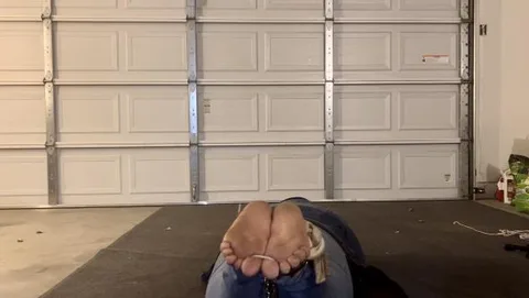 Lucy Dirty Soles Punished In Garage still 3