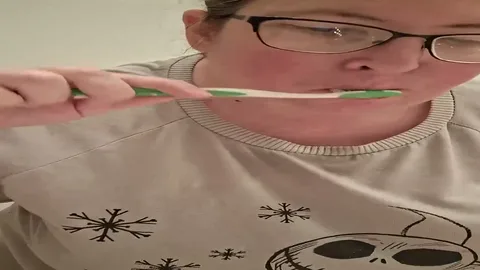 Morning toothbrushing still 5