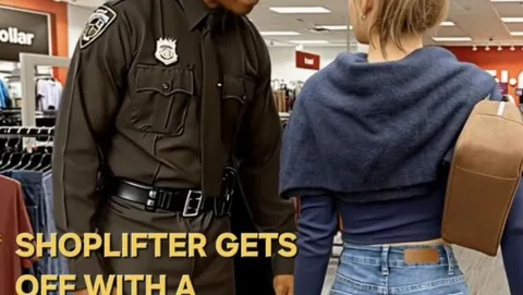 Shoplifter Belt Spanked still 1