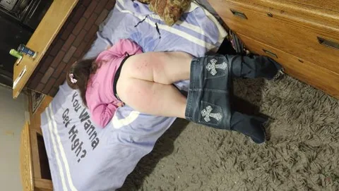Sneaking out of bed means a sore ass inside and out!