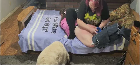 Sneaking out of bed means a sore ass inside and out! still 4