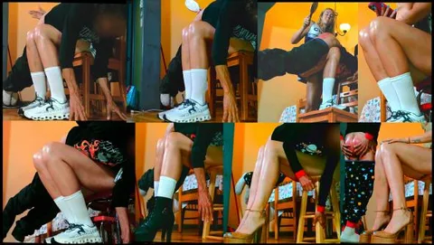 Spanked by a Cheerleader Full Episode (Single Cam Close-Low Spankee View)