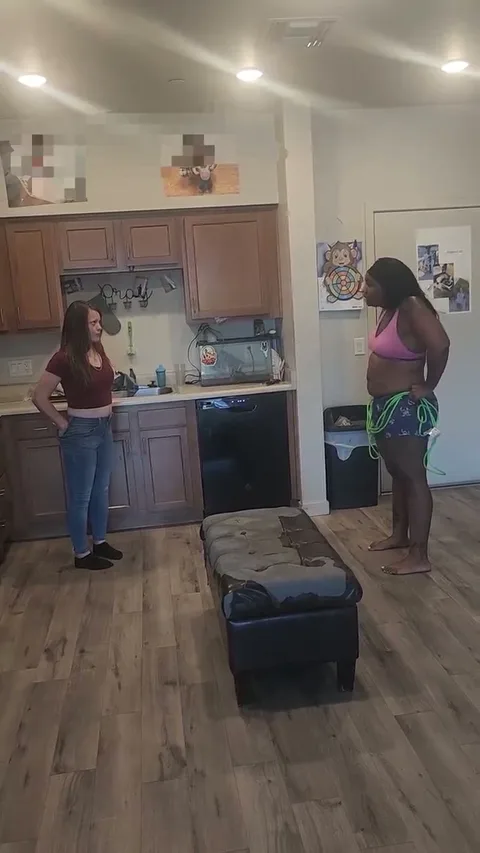 Vanilla ice cheerleader gets spanked with extension cord still 2
